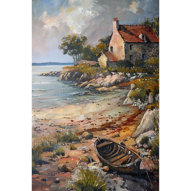 Sea Canvas with Boat